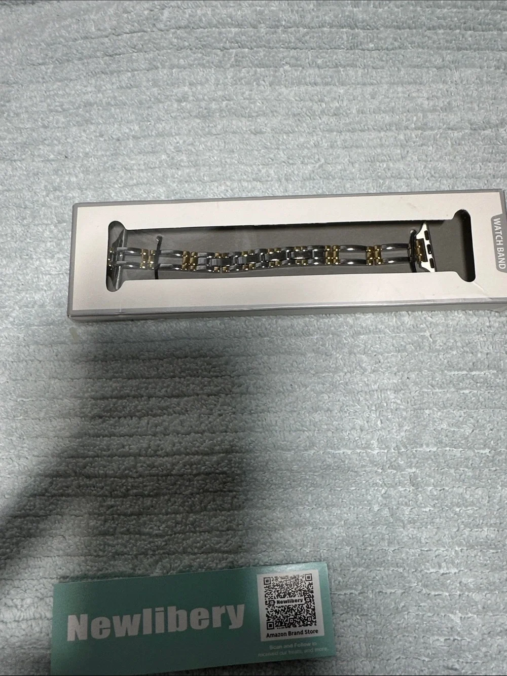 Two-Tone Stainless Steel Watch Band - Silver & Gold for Apple Watch NWT